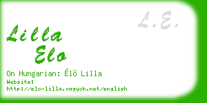 lilla elo business card